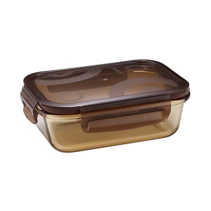 【Snapware康寧密扣】 琥珀色耐熱玻璃長方形保鮮盒 650ML