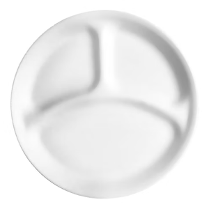 【康寧餐具 CORELLE】純白 10吋分隔盤