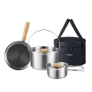 【Snapware康寧密扣】野FUN可收納不鏽鋼鍋具7件組