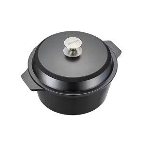 【Snapware康寧密扣】台灣製備長炭不沾雙耳鑄造湯鍋25cm