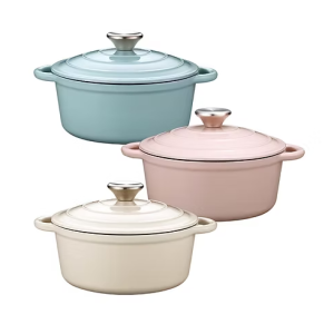 【Snapware康寧密扣】 鑄鐵琺瑯鍋20CM(三色任選)