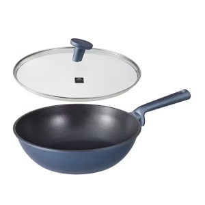 【康寧餐具 WORLD KITCHEN】藍寶石鑄造不沾深炒鍋30cm(含蓋)