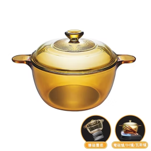 【康寧餐具Visions】2.5L晶磁透明鍋(適用IH爐/電磁爐)